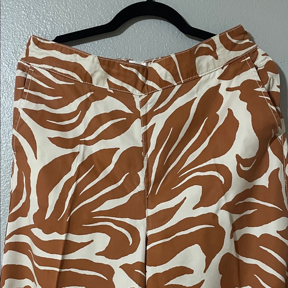 NICOLE MILLER PANTS WOMEN'S TROPICAL  Print WIDE LEG Pants - Picture 2 of 6